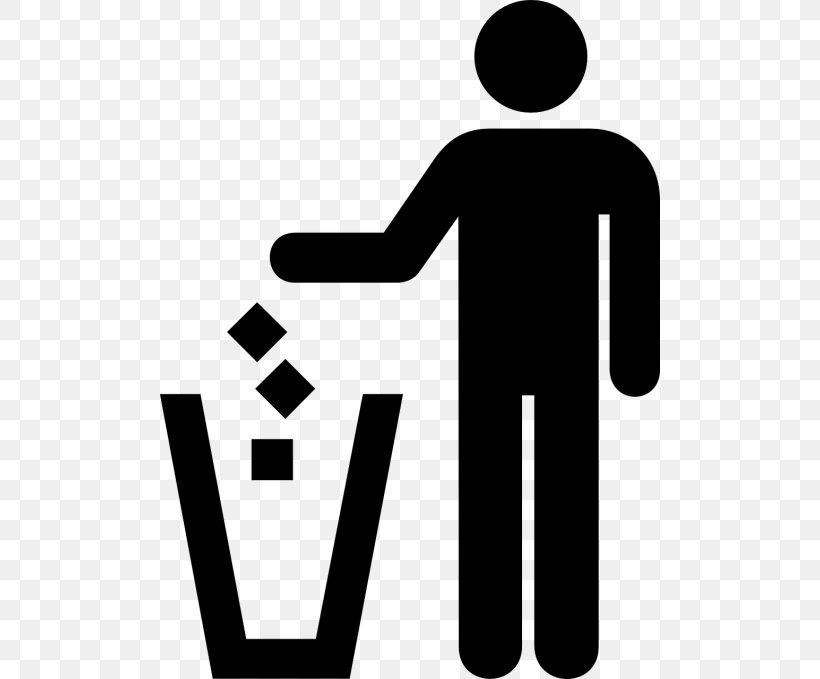 Litter Rubbish Bins & Waste Paper Baskets Sign Symbol, PNG, 500x679px, Litter, Area, Black And White, Brand, Container Download Free