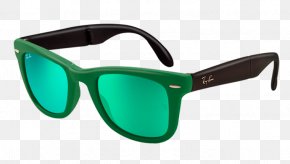 Ray Ban - Ray-Ban Wayfarer Folding Flash Lenses Aviator Sunglasses PNG