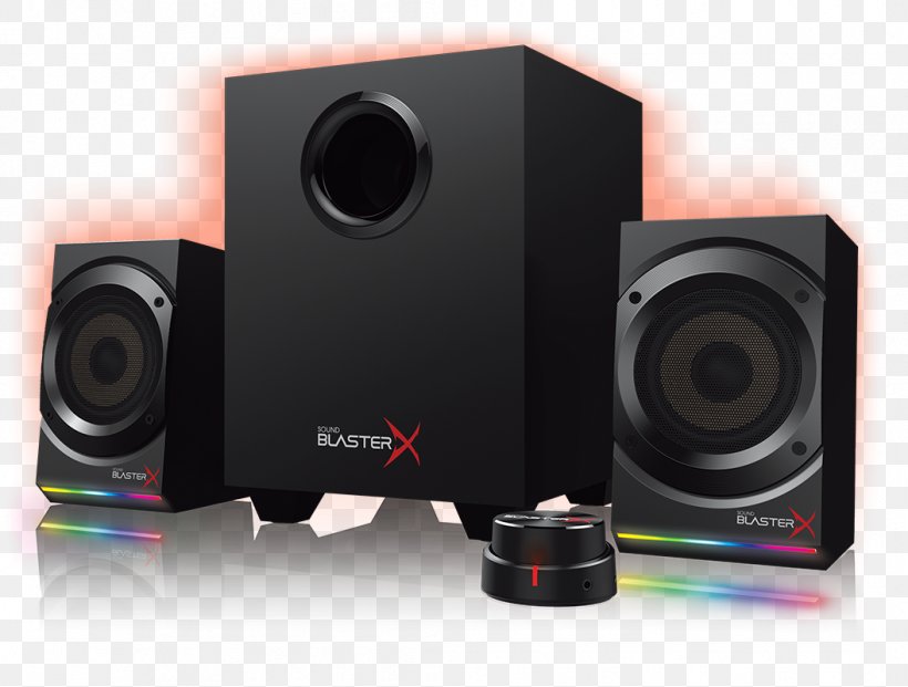 Creative Sound BlasterX Kratos S5 Sound Blaster X-Fi Computer Speakers Loudspeaker, PNG, 1055x800px, Sound Blaster Xfi, Audio, Audio Equipment, Camera Lens, Car Subwoofer Download Free