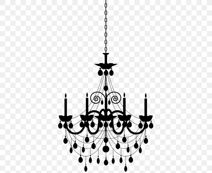 Metal Ornate Chandelier Wall Decal Silhouette Light, PNG, 381x669px, Chandelier, Art, Blackandwhite, Candle, Candle Holder Download Free