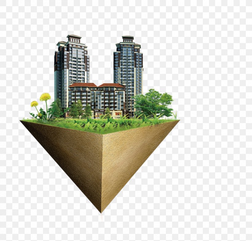 Real Property Poster Real Estate Building, PNG, 880x841px, Real Property, Advertising, Building, Flowerpot, Grass Download Free