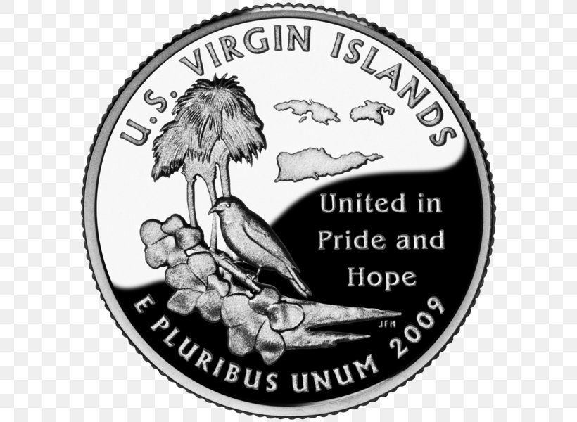 United States Virgin Islands Quarter Mint Coin, PNG, 598x600px, 50 State Quarters, United States Virgin Islands, Black And White, Coin, Coin Collecting Download Free
