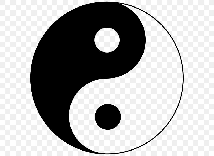 Yin And Yang Taijitu Symbol Dialectical Monism Clip Art, PNG, 600x600px, Yin And Yang, Black And White, Concept, Dialectical Monism, Dualism Download Free