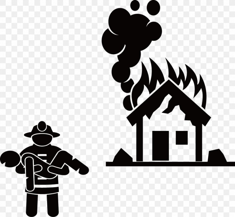 Firefighter Stick Figure Firefighting, PNG, 924x852px, Firefighter, Black And White, Brand, Fire Department, Fire Hydrant Download Free