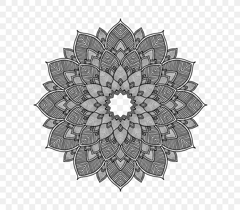 Mandala Desktop Wallpaper Clip Art, PNG, 704x720px, Mandala, Black And White, Coloring Book, Flower, Flowering Plant Download Free