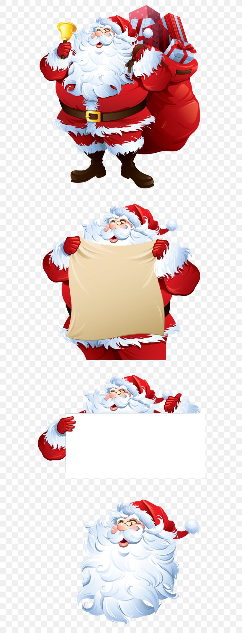 Santa Claus Vector Graphics Christmas Day Image, PNG, 600x2140px, Santa Claus, Art, Cartoon, Christmas Day, Digital Image Download Free