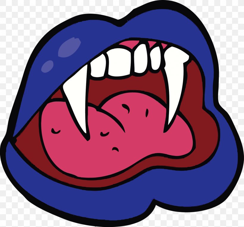 Vampire Lip Mouth Fang, PNG, 1500x1397px, Watercolor, Cartoon, Flower, Frame, Heart Download Free