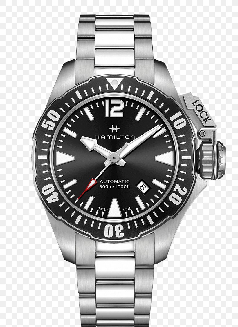 Frogman Hamilton Watch Company Diving Watch Automatic Watch, PNG, 740x1128px, Frogman, Automatic Watch, Bracelet, Brand, Clothing Accessories Download Free