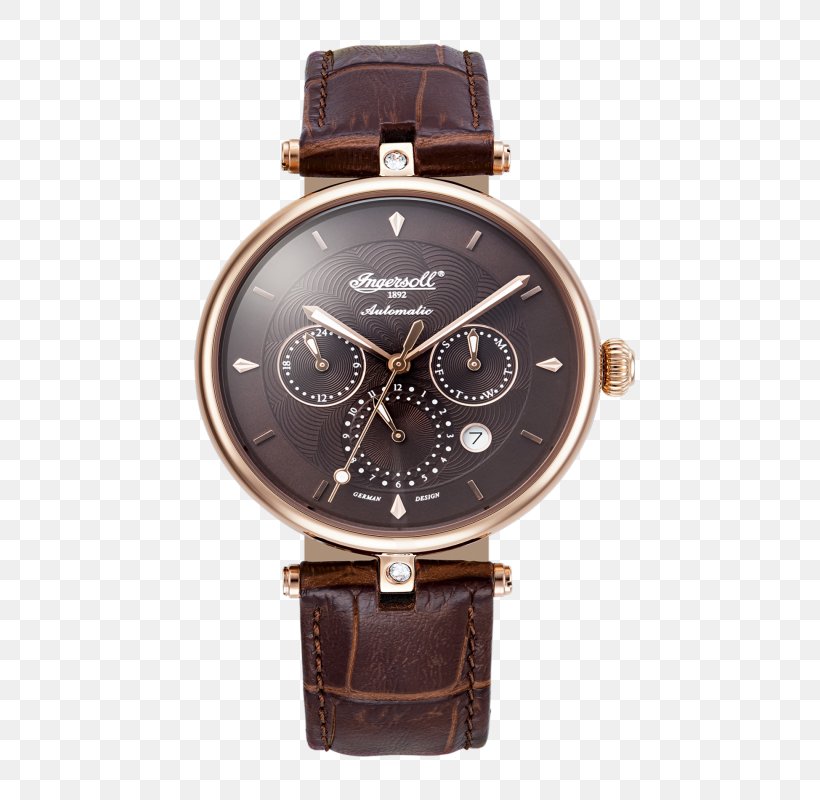 Ingersoll Watch Company Automatic Watch Analog Watch Chronograph, PNG, 566x800px, Watch, Analog Watch, Automatic Watch, Brand, Brown Download Free