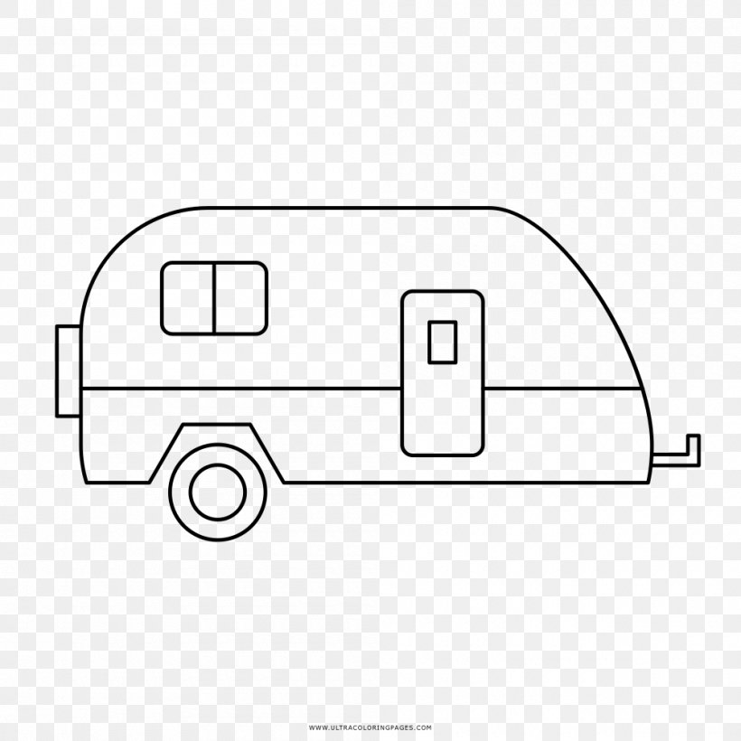 Drawing Campervans Bar Trailer Camping, PNG, 1000x1000px, Drawing, Area, Bar, Black And White, Campervans Download Free