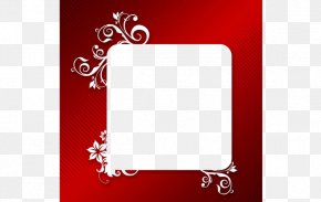 Red Frame - New Years Day Marathi Wish Party PNG