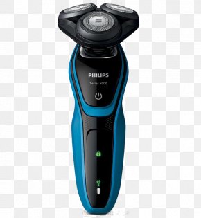 Philips Rechargeable Blue Razor - Philips Electric Razor Safety Razor Shaving PNG