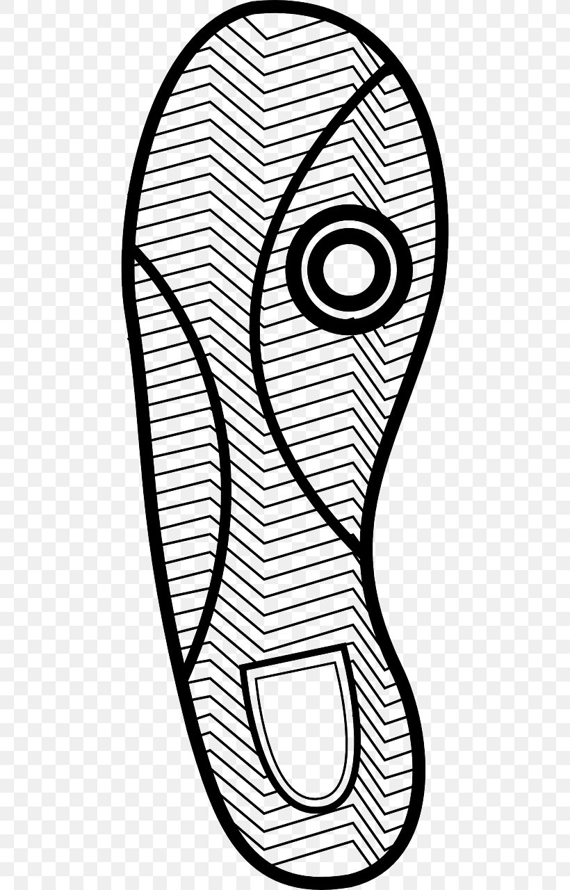 Shoe Sneakers Clip Art, PNG, 640x1280px, Shoe, Area, Black And White, Boot, Footprint Download Free