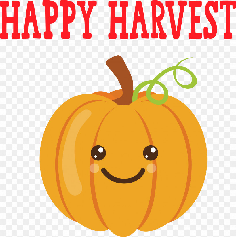 Happy Harvest Autumn Thanksgiving, PNG, 2850x2862px, Happy Harvest, Autumn, Cartoon, Jackolantern, Local Food Download Free