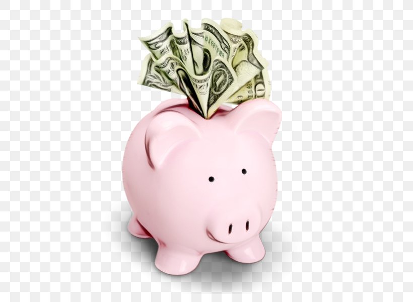 Piggy Bank, PNG, 600x600px, Watercolor, Animal Figure, Cash, Currency, Money Download Free