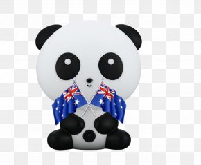 Take American Flag Panda - Giant Panda Nightlight Nightstand Lamp PNG