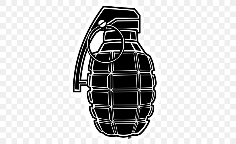 Clip Art Grenade Image Drawing, PNG, 500x500px, Grenade, Black And White, Bomb, Drawing, Weapon Download Free