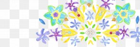 Cushion Cut Amethyst Earrings - Floral Design Illustration Pattern PNG