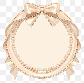 Ornate Pearl Bow Frame PNG