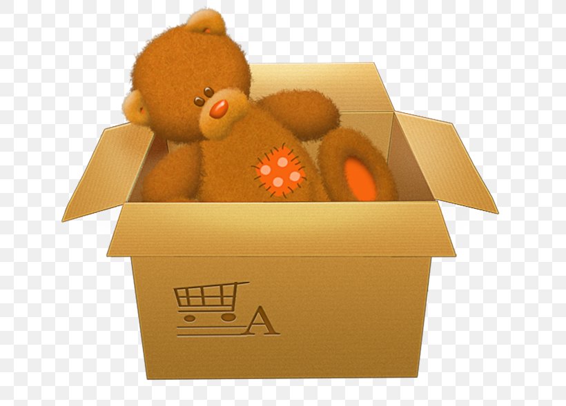 Teddy Bear, PNG, 676x589px, Box, Carton, Orange, Package Delivery, Packaging And Labeling Download Free