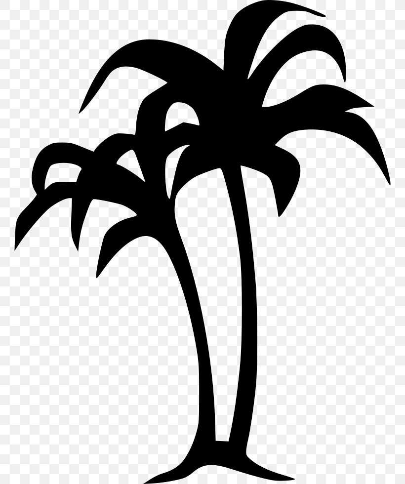 Arecaceae Tree Date Palm Clip Art, PNG, 762x980px, Arecaceae, Artwork, Black And White, Branch, Date Palm Download Free