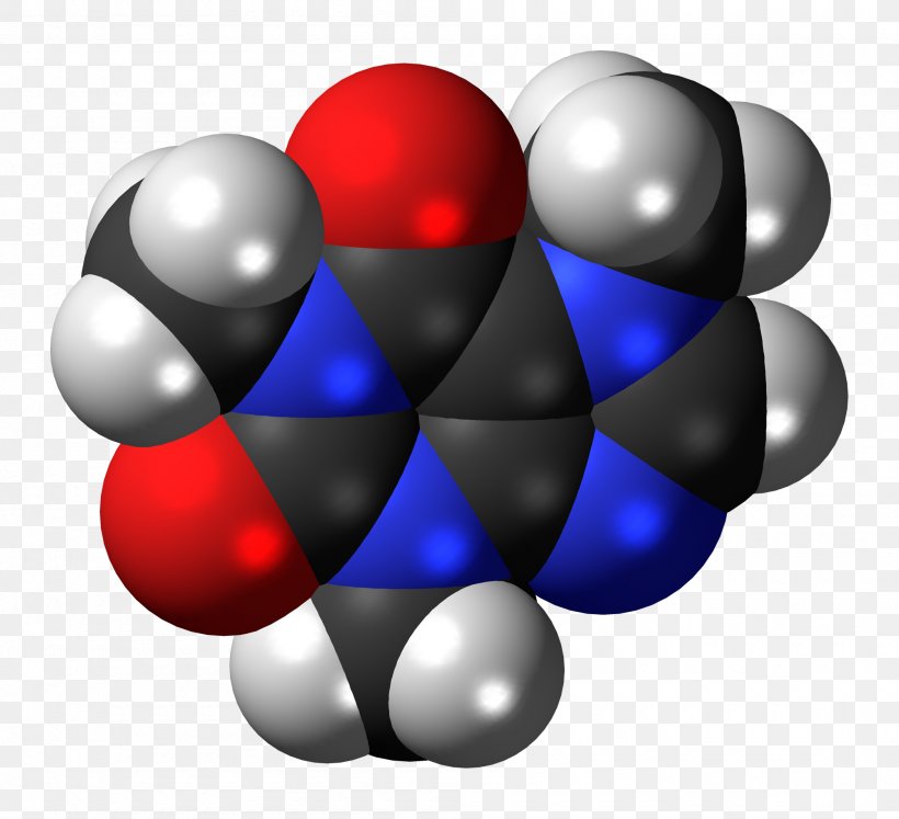 Caffeine Molecule Space-filling Model Chemistry Xanthine, PNG, 2000x1822px, Caffeine, Adenosine, Adenosine Receptor, Balloon, Chemical Bond Download Free