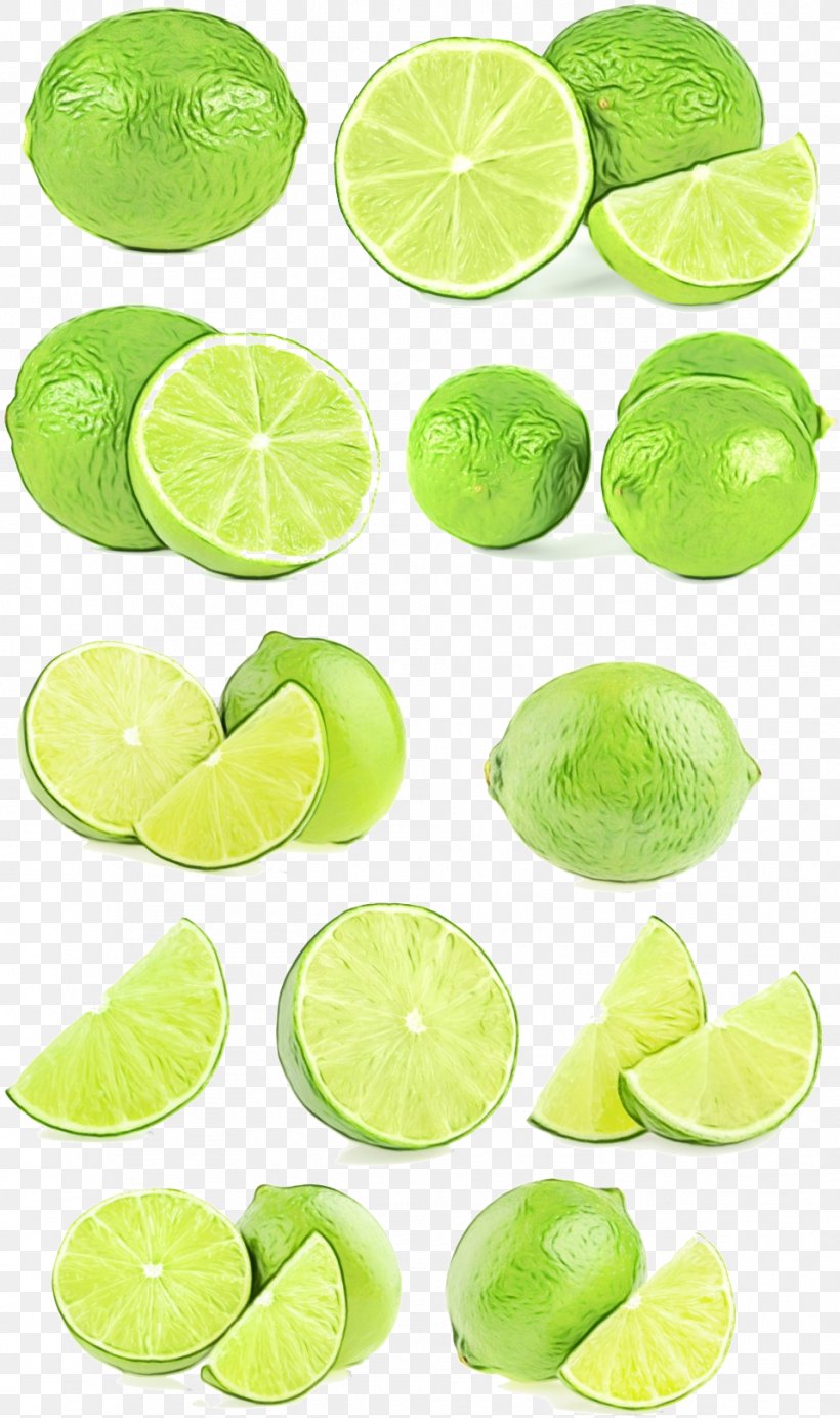 Lime Key Lime Green Persian Lime Sweet Lemon, PNG, 957x1615px, Watercolor, Citrus, Food, Fruit, Green Download Free