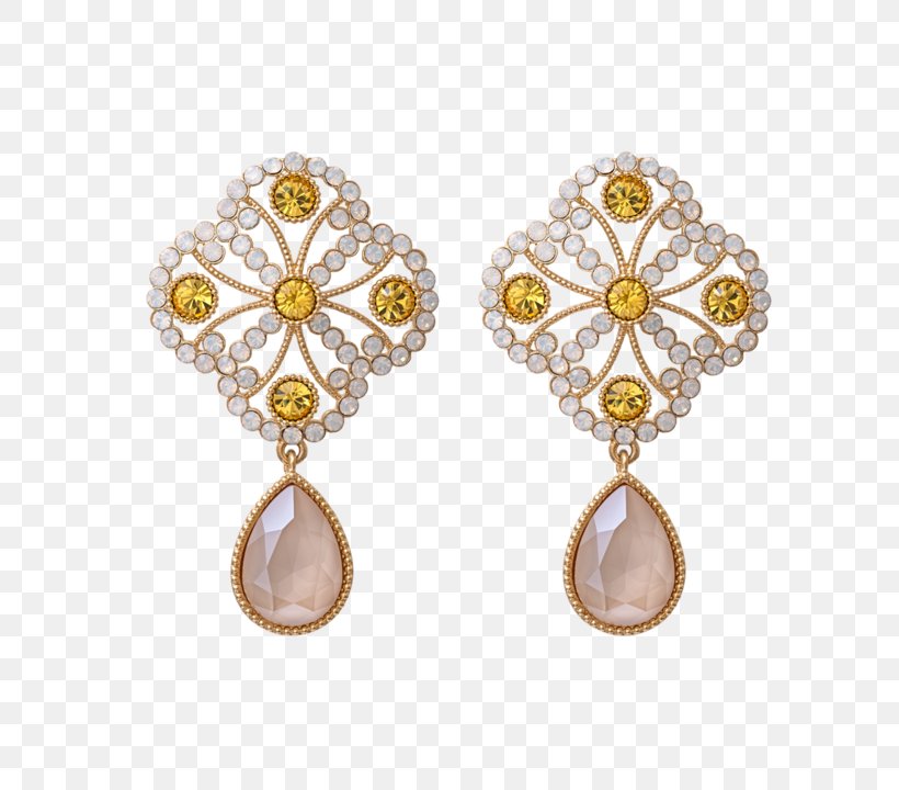 Earring Jewellery Necklace Gold Charms & Pendants, PNG, 720x720px, Watercolor, Cartoon, Flower, Frame, Heart Download Free