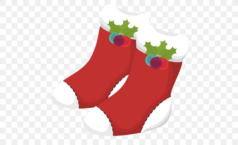 Christmas Stockings Hosiery Clip Art, PNG, 500x500px, Watercolor, Cartoon, Flower, Frame, Heart Download Free