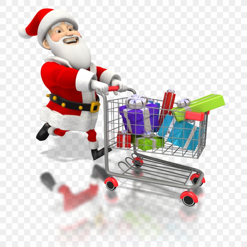 Santa Claus Shopping Cart Online Shopping Clip Art, PNG, 1600x1600px, Santa Claus, Animation, Bag, Black Friday, Christmas Download Free