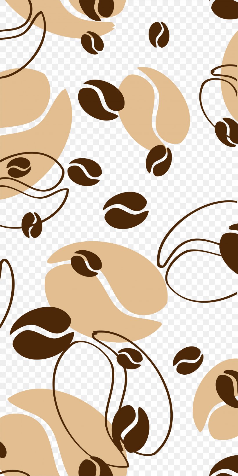 Coffee Paper Partition Wall Adhesive Wallpaper, PNG, 3501x7001px, Coffee, Adhesive, Brown, Clip Art, Coffee Bean Download Free