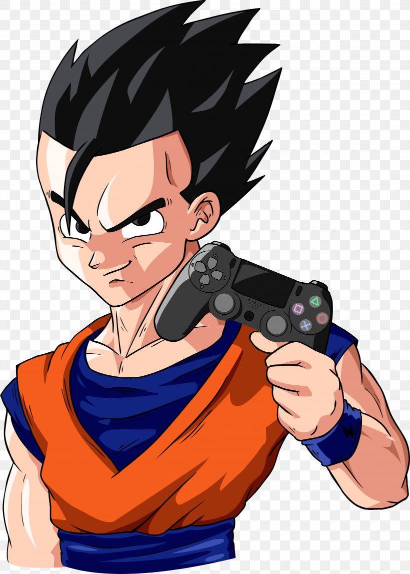 Gohan PlayStation 4 Krillin Fortnite Battle Royale Dragon Ball Xenoverse 2, PNG, 4465x6250px, Watercolor, Cartoon, Flower, Frame, Heart Download Free