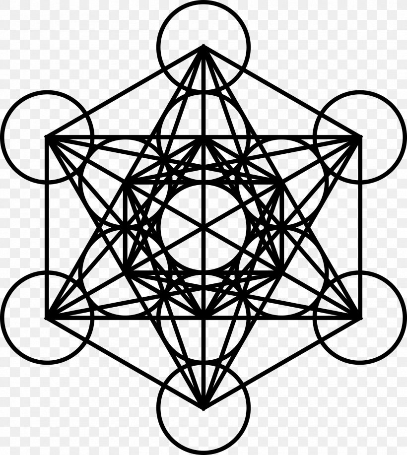 Metatron's Cube Overlapping Circles Grid Sacred Geometry, PNG, 1716x1920px, Metatron, Art, Black And White, Cube, Geometry Download Free