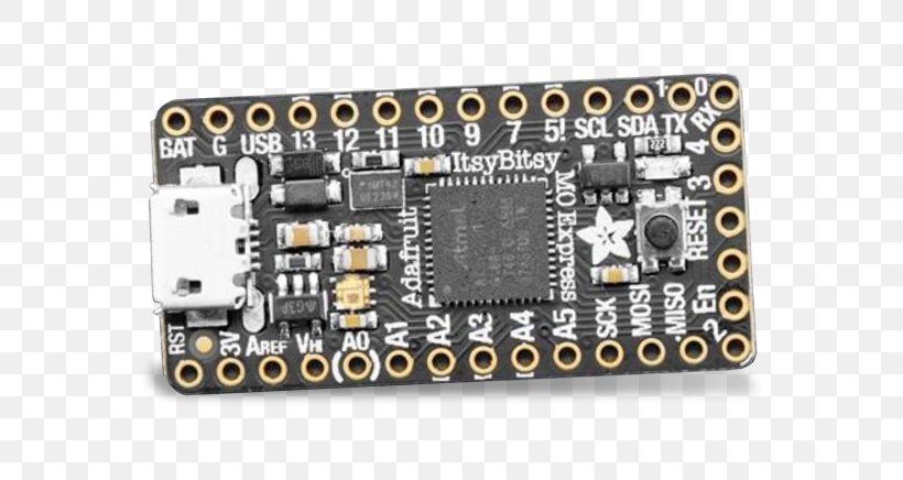 Microcontroller Adafruit Industries CircuitPython Electronics Arduino, PNG, 600x436px, Microcontroller, Adafruit Industries, Arduino, Circuit Component, Circuit Prototyping Download Free