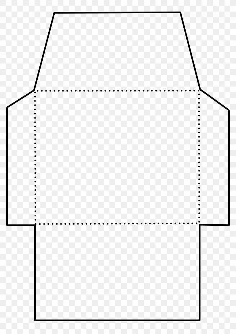Paper Envelope Template Rectangle Pattern, PNG, 4000x5648px, Paper, Area, Black, Black M, Envelope Download Free