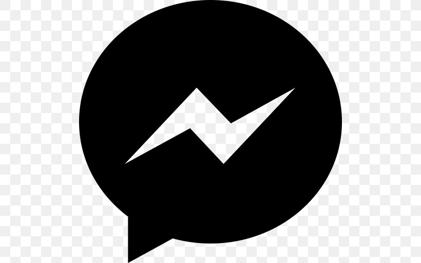 Logo Facebook Messenger, PNG, 512x512px, Logo, Black, Black And White, Brand, Facebook Messenger Download Free