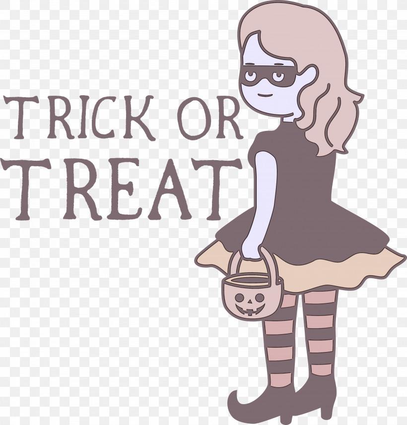 Trick Or Treat Trick-or-treating Halloween, PNG, 2869x3000px, Trick Or Treat, Cartoon, Comics, Drawing, Ghost Download Free