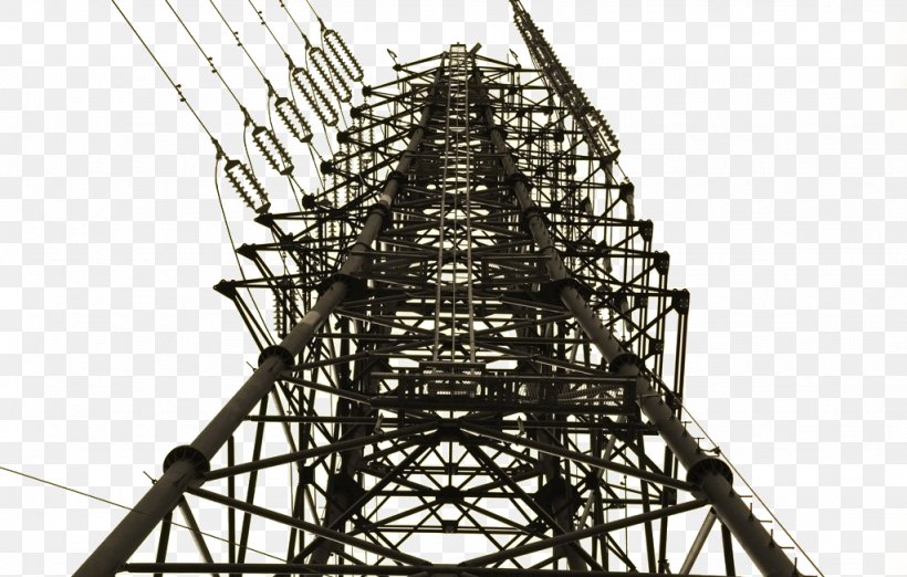 Structural Steel Electricity Electrical Steel Transmission Tower, PNG, 1024x652px, High Voltage, Black And White, Building, Electric Power Transmission, Electrical Supply Download Free
