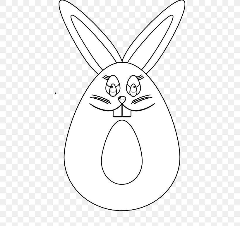 Domestic Rabbit Black And White Easter Bunny Clip Art, PNG, 444x772px, Watercolor, Cartoon, Flower, Frame, Heart Download Free