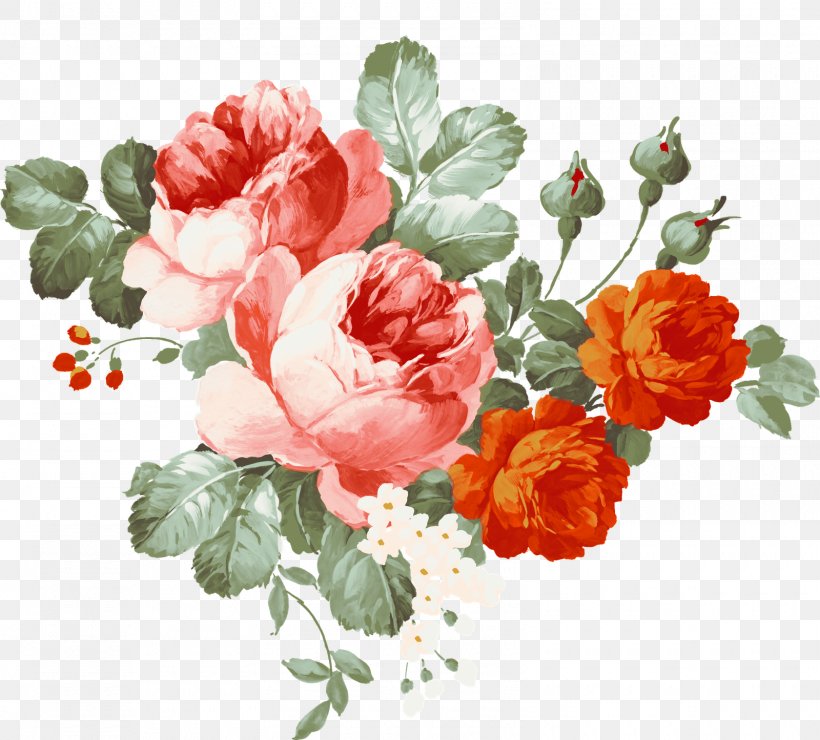 Flower Watercolor Painting Clip Art, PNG, 1600x1445px, Flower, Art, Cut Flowers, Decoupage, Floral Design Download Free