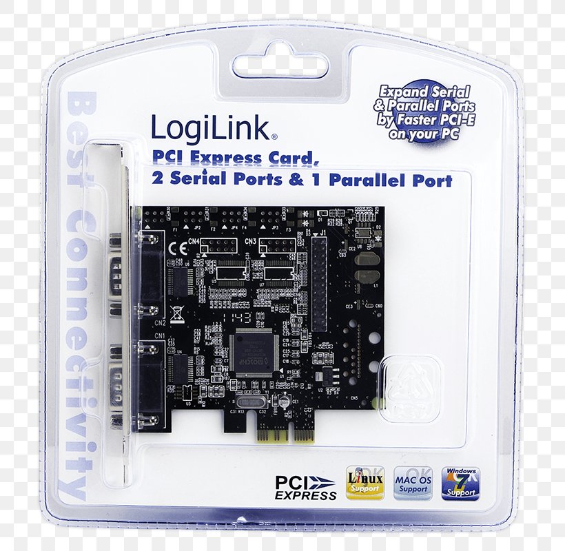 PCI Express Parallel Port Conventional PCI ExpressCard Serial Port, PNG, 800x800px, Pci Express, Adapter, Computer, Computer Component, Computer Port Download Free