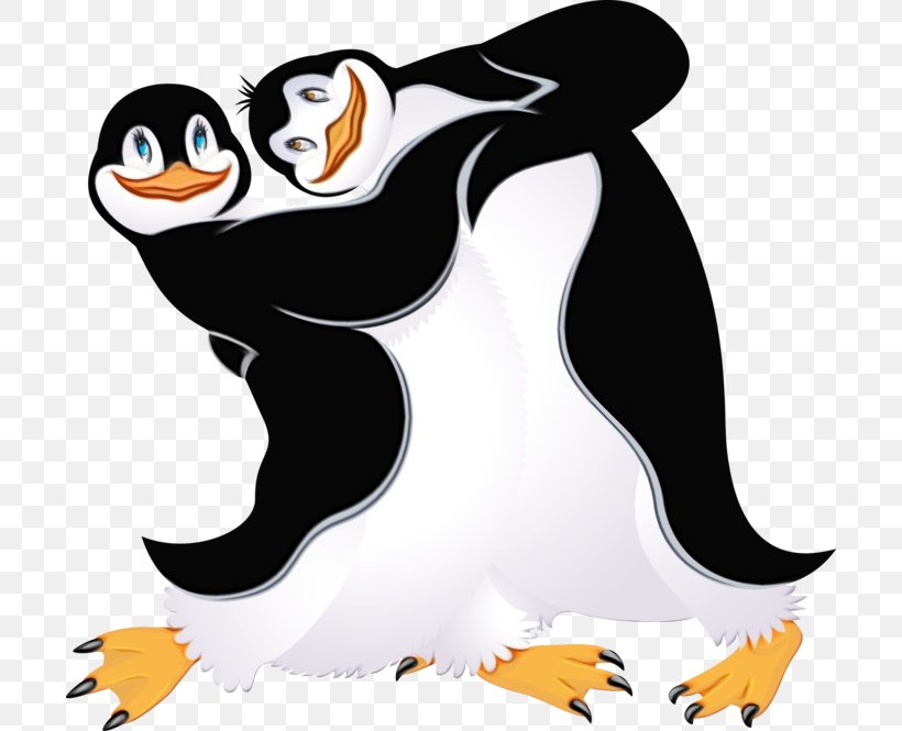 Penguin, PNG, 700x665px, Watercolor, Animated Cartoon, Bird, Cartoon, Flightless Bird Download Free