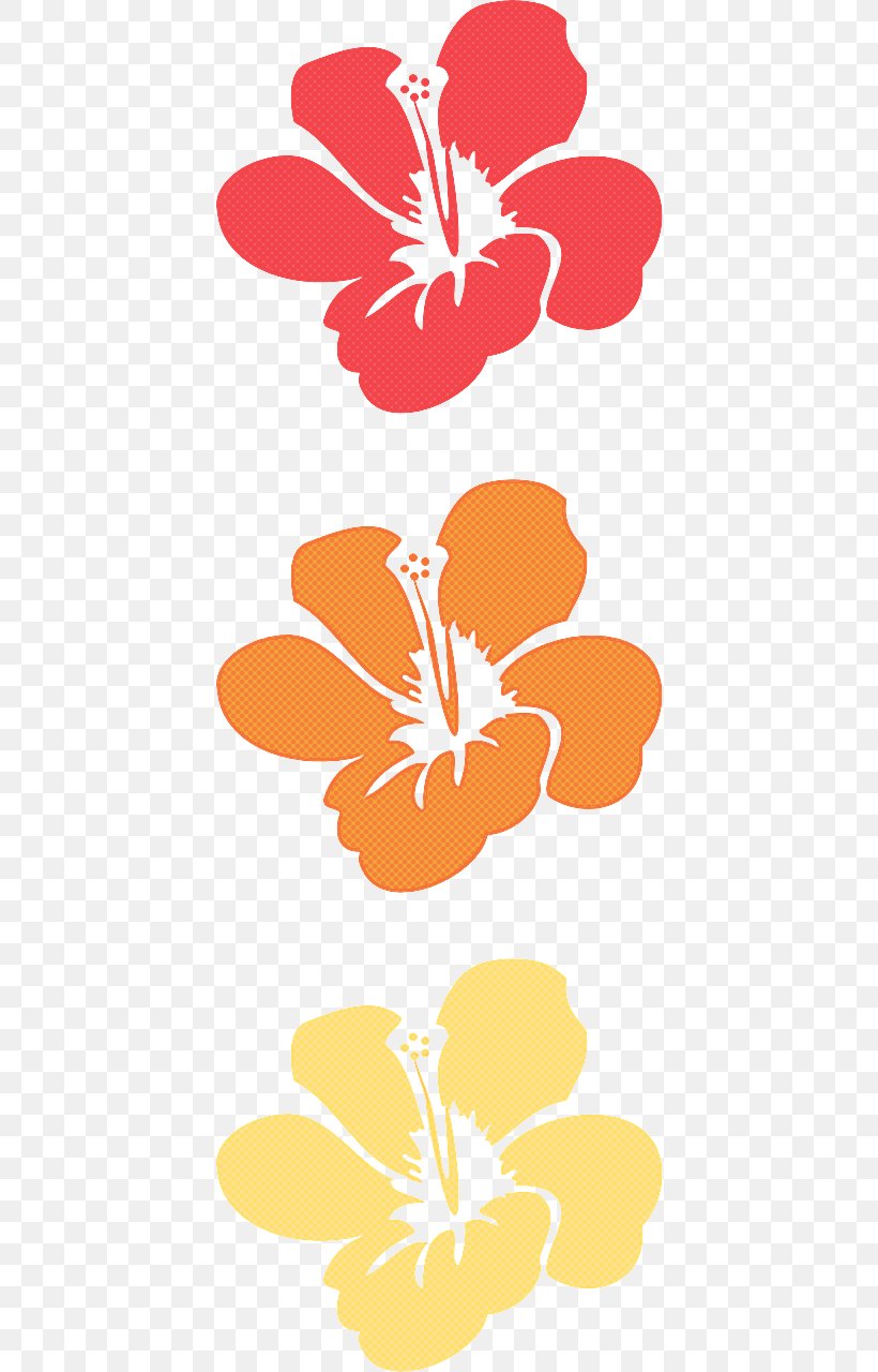 Orange, PNG, 640x1280px, Hibiscus, Flower, Hawaiian Hibiscus, Mallow Family, Orange Download Free