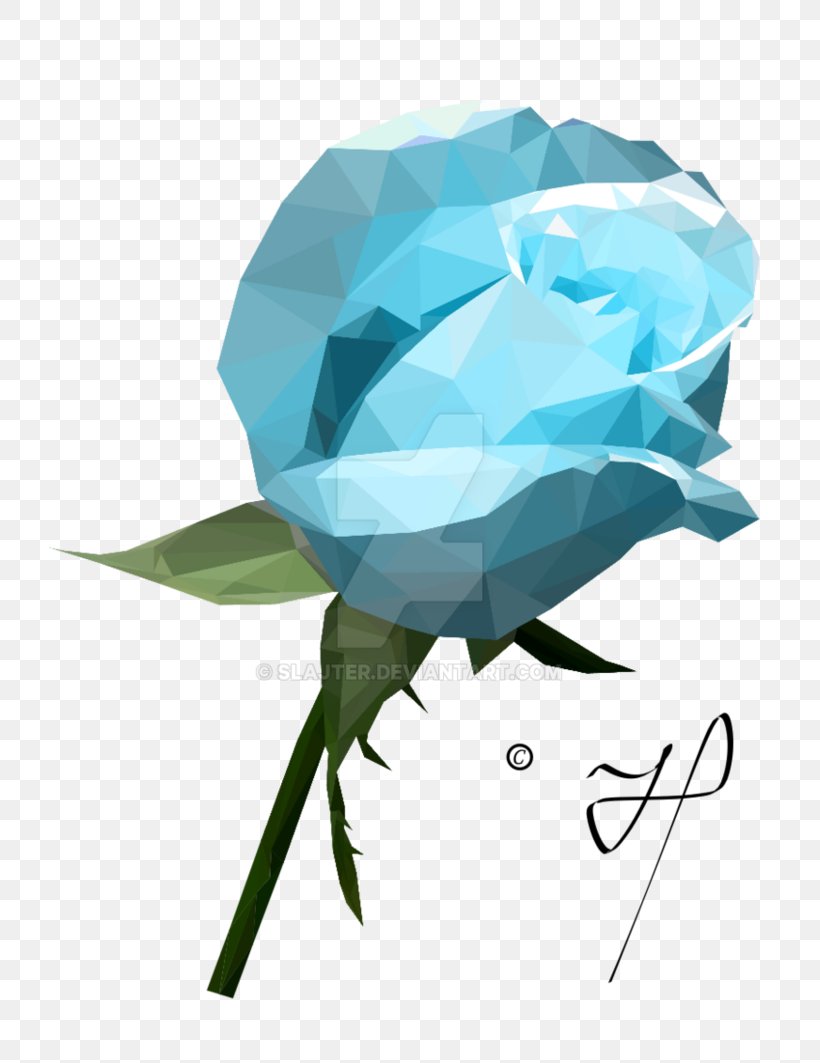 Rose Polygon DeviantArt, PNG, 752x1063px, Rose, Art, Blue Rose, Cut Flowers, Deviantart Download Free