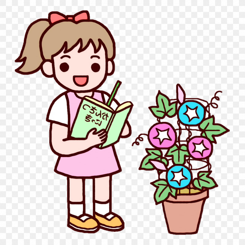 Flower Cartoon Line Area Behavior, PNG, 1400x1400px, Watercolor, Area, Behavior, Cartoon, Flower Download Free