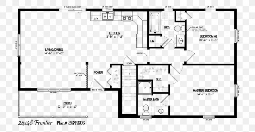 House Plan Log Cabin Floor Plan, PNG, 1000x518px, House Plan, Area, Barndominium, Bedroom, Black And White Download Free