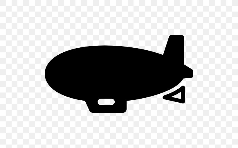 Zeppelin Airship Silhouette, PNG, 512x512px, Zeppelin, Aircraft, Airship, Black, Black And White Download Free