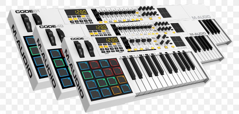 M-Audio Code 49 MIDI Controllers MIDI Keyboard Musical Keyboard, PNG, 1150x550px, Watercolor, Cartoon, Flower, Frame, Heart Download Free