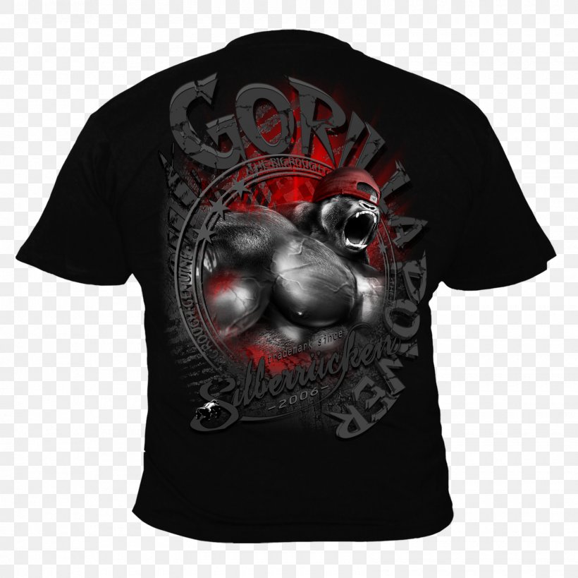 T-shirt Silberrücken Hoodie Gorilla Clothing, PNG, 1600x1600px, Watercolor, Cartoon, Flower, Frame, Heart Download Free