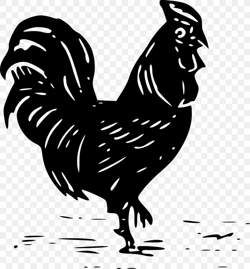 Cochin Chicken Rooster Silhouette Clip Art, PNG, 2234x2400px, Cochin Chicken, Animal, Art, Beak, Bird Download Free